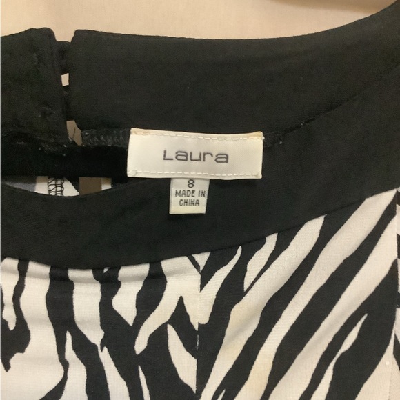 Laura zebra print fit and flare midi dress - Picture 6 of 8